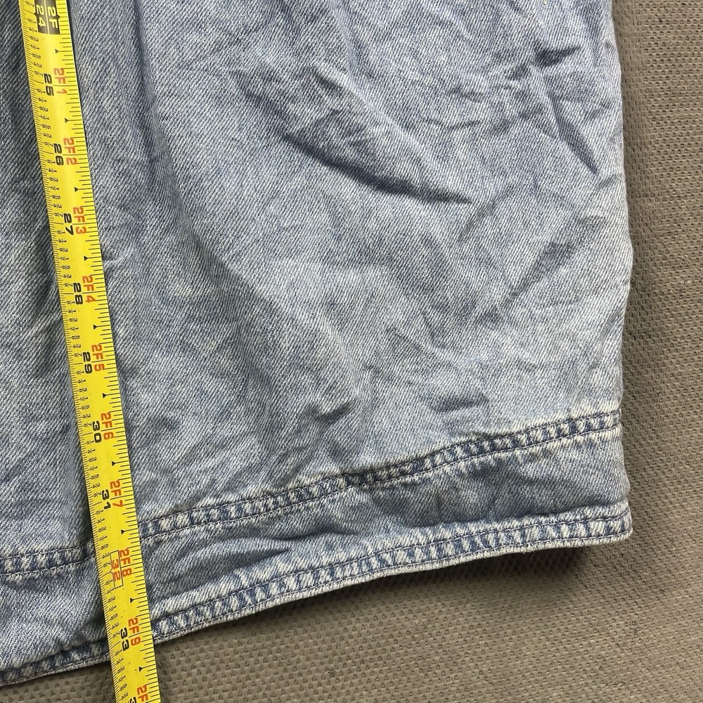 Free People Jacket Womens Medium Blue Denim Long Chore‎ Coat Button Henley Dress - Picture 11 of 14